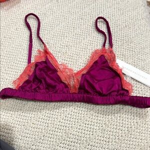 Purple and Red Lace Bralette by Naked Princess.
